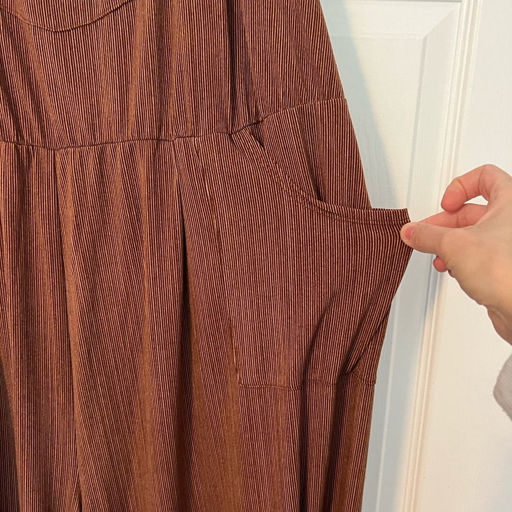 LuLaRoe Tank/Spaghetti Strap Rust Jumpsuit - Picture 4 of 6